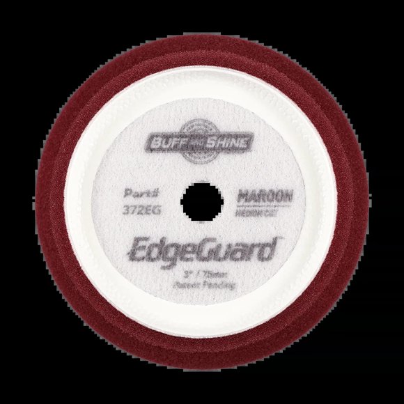 Buff & Shine 3” Maroon EdgeGuard Foam Pad – Complete Professional System for Cutting, Polishing, and Finishing.