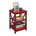 thumbnail image 2 of Convenience Concepts Oxford Square End Table in Red Wood Finish, 2 of 3