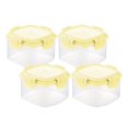 thumbnail image 2 of S SERENABLE 4Pcs Small Bottles Portable Food Storage Container Seasoning Bottles Square Yellow, 2 of 9