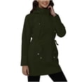 thumbnail image 3 of Sentmoon Jacket for Women Oversized Hooded Neck Long Sleeve Women Winter Coat Zipper Solid Color Windproof Waterproof Fall Clothes Fall and Winter Trendy for Backpacking and Camping, 3 of 9