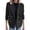 #0395-Black, variant on Ailaofu Women's Lapel Button Knitted Patchwork Sleeve Casual Coat Cropped, Cropped Double Breasted Coat Sweater Blazer