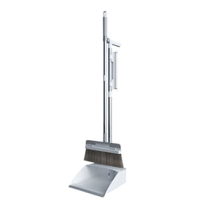 EGNMCR Fournitures de nettoyage, balais à l'intérieur 180° Rangement debout rotatif Type de boucle Balais et ensemble de pans de poussière avec des dents de scraping, Sticker Lint et le nettoyage de gratte-papiers adapté pour la maison balai portable