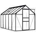 thumbnail image 1 of vidaXL Greenhouse with Base Frame Anthracite Aluminium 5.89 m², 1 of 4