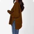 thumbnail image 4 of Timegard Oversized Sweatshirt for Women Thumb Hole Side Split Pullover Fall Loose Long Sleeve Tops, 4 of 9