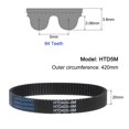thumbnail image 2 of Unique Bargains HTD5M-420 Rubber Timing Belt 84 Teeth Closed Loop Pulley Timing Belt 20mm Width, 420mm Perimeter, 2 of 6