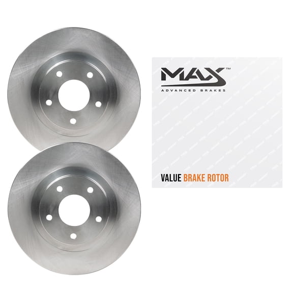 Max Advanced Brakes - Front Brake Rotor Set for 2000-2009 Saab 9-5, OE-Style Replacement Front Rotors, Best Value