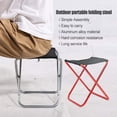 thumbnail image 3 of Tabouret Pliant en Tissu Oxford Chaise en Alliage Portable Intérieur Chasse Extérieur Randonnée Sac à Dos Extérieur Cour Arrière Jardin Camping Randonnée Alpinisme Siège Relaxant Rouge, 3 of 6