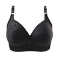 thumbnail image 4 of VEKDONE Woman's Printing Gathered Together Large Size Daily Bra Underwear No Rims Black M, 4 of 4