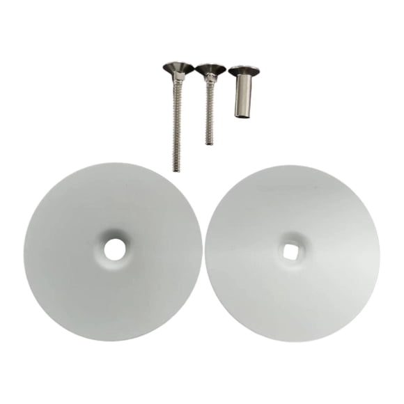 jifeng Door Hole Cover Plate 2.64inch Knob Hole Cover Plate for Drawer Hotel Office White
