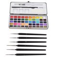 thumbnail image 2 of Loewten Watercolor Paint Kit,Travel Watercolor Set,Watercolor Paint Set 50 Colors Iron Box Packaging Easy Mixing High Concentration Portable Painting Kit For Kids, 2 of 8