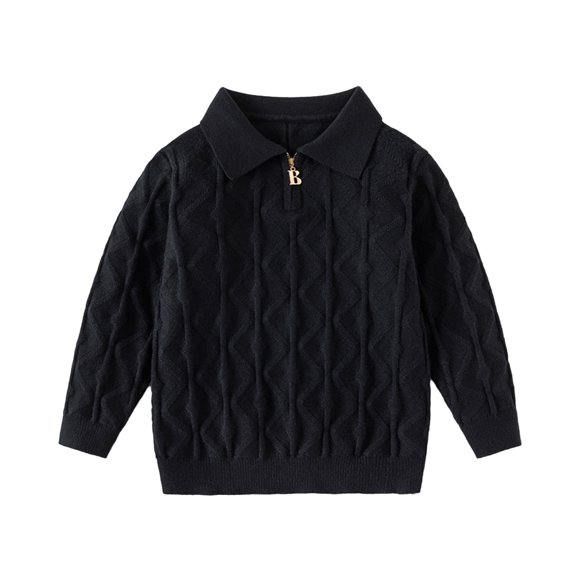 Beautyzll Toddler Boys Long Sleeve Pullover Knit Sweater Kids Cotton Crew-Neck Sweaters for 3-8T