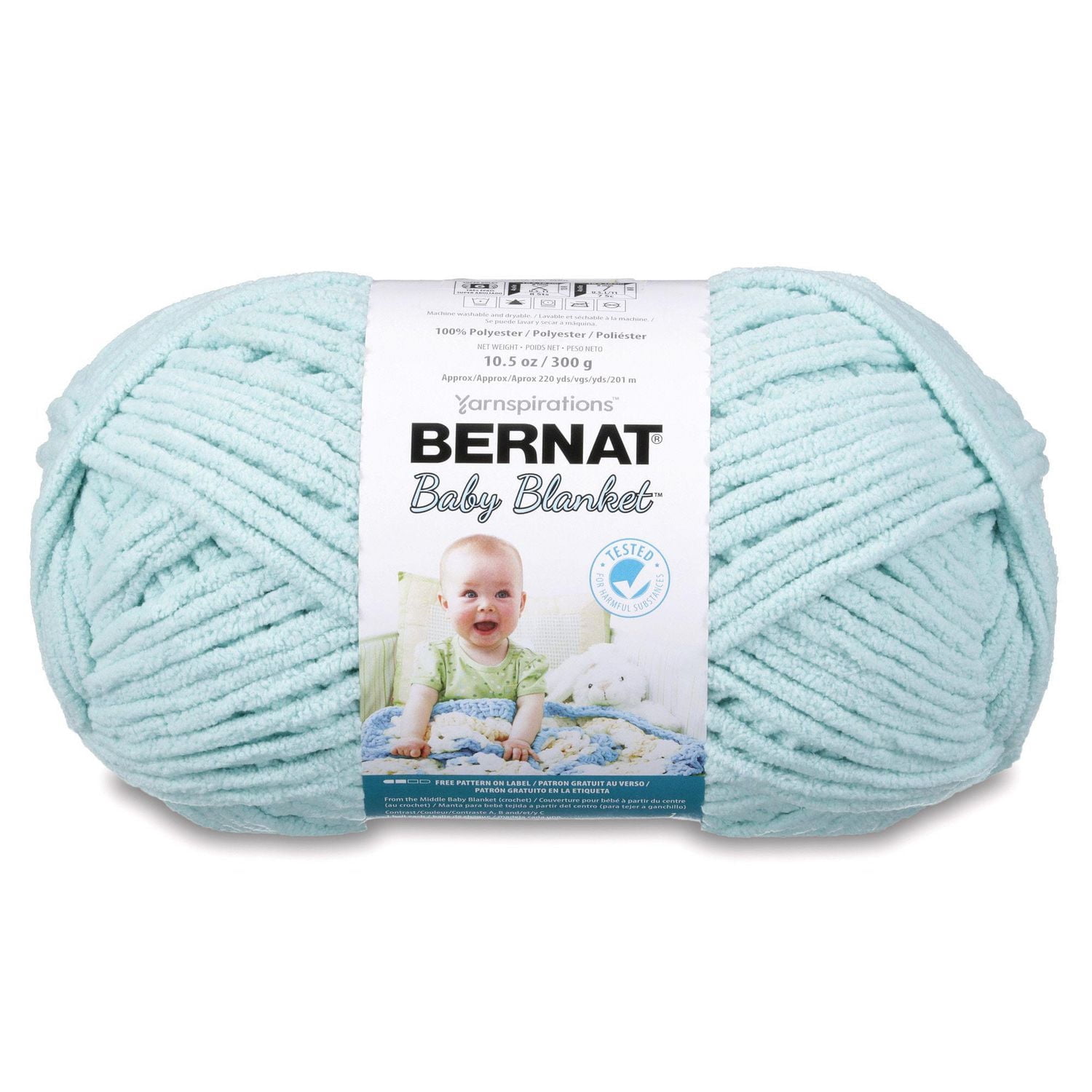 "Bernat® Fil Baby Cover™, Polyester #6 Super Volumineux, 10,5oz/300g, 220 Yards"