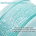 thumbnail image 3 of Ceramic Tortilla Warmer with Lid, 8.5 Inch Microwavable Pancake Holder, Aqua Taco Keeper Server Box, Food Storage Container for Mexican Party, Taco Tuesday Night, Dishwasher Oven Safe, 3 of 8