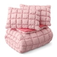 thumbnail image 1 of Mainstays Kids Microfiber Pink Solid Puffy Comforter Set, Full/Queen, 3 Pieces, 1 of 7
