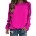 thumbnail image 3 of zanvin Mode d'Automne pour Femmes, Chandails pour Femmes à Col Rond Décontractés à Manches Longues, Chandails à Enfiler, Hauts, T-Shirt de Base d'Automne, 3 of 5