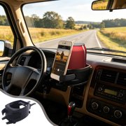 Qiopertar Car Cup Holder Phone Mount, Multifunctional Vent Stand with Secure Clip, Auto Lock Phone Holder for Car
