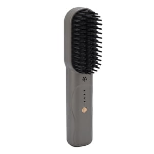 Hot Air Brush, Cordless Hair Straightener Brush Rechargeable Hair Straightening Comb Curling Iron Portable Electric Styling Comb - Fast Heating