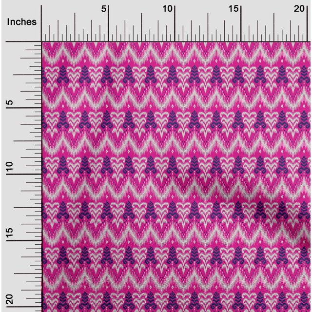oneOone Silk Tabby Fabric Chevron & Swirl Ikat Fabric Prints By Yard 42 Inch Wide