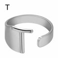 thumbnail image 1 of CUITING Fashion Adjustable Initial Alphabet Letter A-Z Ring Finger Rings Women Jewellery-Silver C, 1 of 9