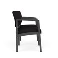 thumbnail image 4 of Lenox Steel Reception Waiting Room 2 Seats Chair / Charcoal Steel / Black, 4 of 5