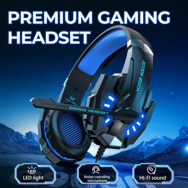 VEATOOL Gaming Headset with Mic, Compatible with PS4 PS5 Xbox One