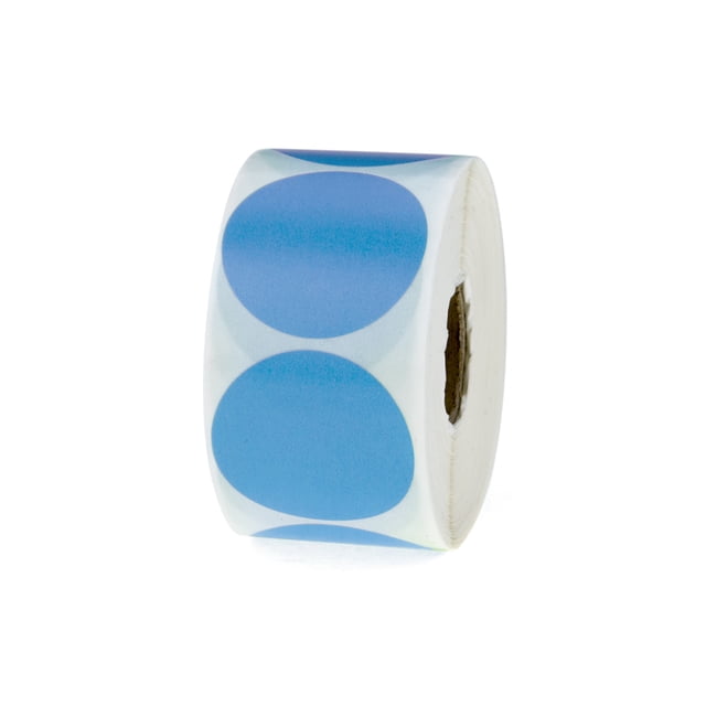 Officeship 600 PCS 1.5" Dia Round Colored Direct Thermal Labels-Blue-1.5 inch/600 pcs