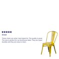 thumbnail image 3 of Bowery Hill Metal Dining Chair, Distressed Yellow (Set of 1), 3 of 8