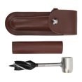 thumbnail image 2 of Wood Drill Bit Tool, Multifunctional Hand Auger Wrench Practical  For Outdoor Activity Brown Leather Bag And Holster, 2 of 8