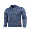 thumbnail image 2 of Men‘s Autumn Stand Collar Zipper Pullover with Long Sleeve, 2 of 5