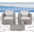 thumbnail image 2 of Living Source International 3-Piece Wicker Sectional Set with Cushions in Gray, 2 of 2