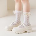 thumbnail image 3 of B91xZ Girls Ruffle Socks Non Skid Anti Slip Crew Socks With Grips for Baby Infant,White 3-5 Years, 3 of 5