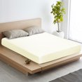 thumbnail image 1 of PiccoCasa Soft 100GSM Queen Striped Bed Fitted Sheets 16 Inch Deep Pocket Beige, 1 of 7