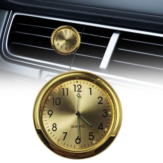 Vintage Gift-Luminous Decoration Mini Clock for Car/Motorcycle/Sewing Machine,Car Clocks for Dash Stick On,Retro Style Dashboard Clock
