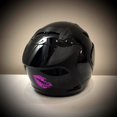 thumbnail image 3 of ORUYROP High Intensity Reflective Vinyl Death Kiss Skull Crossbones Lips Decal Bumper Sticker-Cars, Motorcycles, Helmets, Wind Screens, laptops (18 inches Wide, Special Edition Purple), 3 of 6
