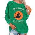 thumbnail image 1 of Rbaofujie Chandails à Capuchon Mignons Femmes Décontracté Manches Longues Col Rond Hauts Blouse Ample Imprimé Graphique Chandail Vert Chandail pour Femmes, 1 of 4