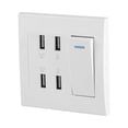 thumbnail image 4 of 4 Ports Switch Control Usb Wall Mounted Socket, Outlet Splitter, For Home, Office, Hotel For Smart Phone, Camera, 4 of 8