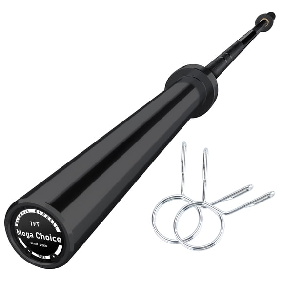 Heavy Duty 7FT International Games Barbell 45LB – 700LB Weight Capacity – Secure Knurled Grip – Compatible with 2" Plates – Ideal for Bench Press, Squats, Deadlifts, Powerlifting, Home Gym – Black