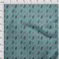 thumbnail image 4 of oneOone Rayon Teal Blue Fabric Leaves Sewing Craft Projects Fabric Prints By Yard 56 Inch Wide, 4 of 5