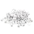 thumbnail image 2 of Riveting Nuts Flat Head Riveting Nuts Aluminum Galvanized 100Pcs Pull Riveting Nuts Aluminum Flat Head Vertical Hardware Accessories Wj-30045, 2 of 8