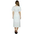 thumbnail image 4 of Bimba Womens Asymmetrical Shift Dress Mid-Calf Summer Rayon Day Dresses, 4 of 8