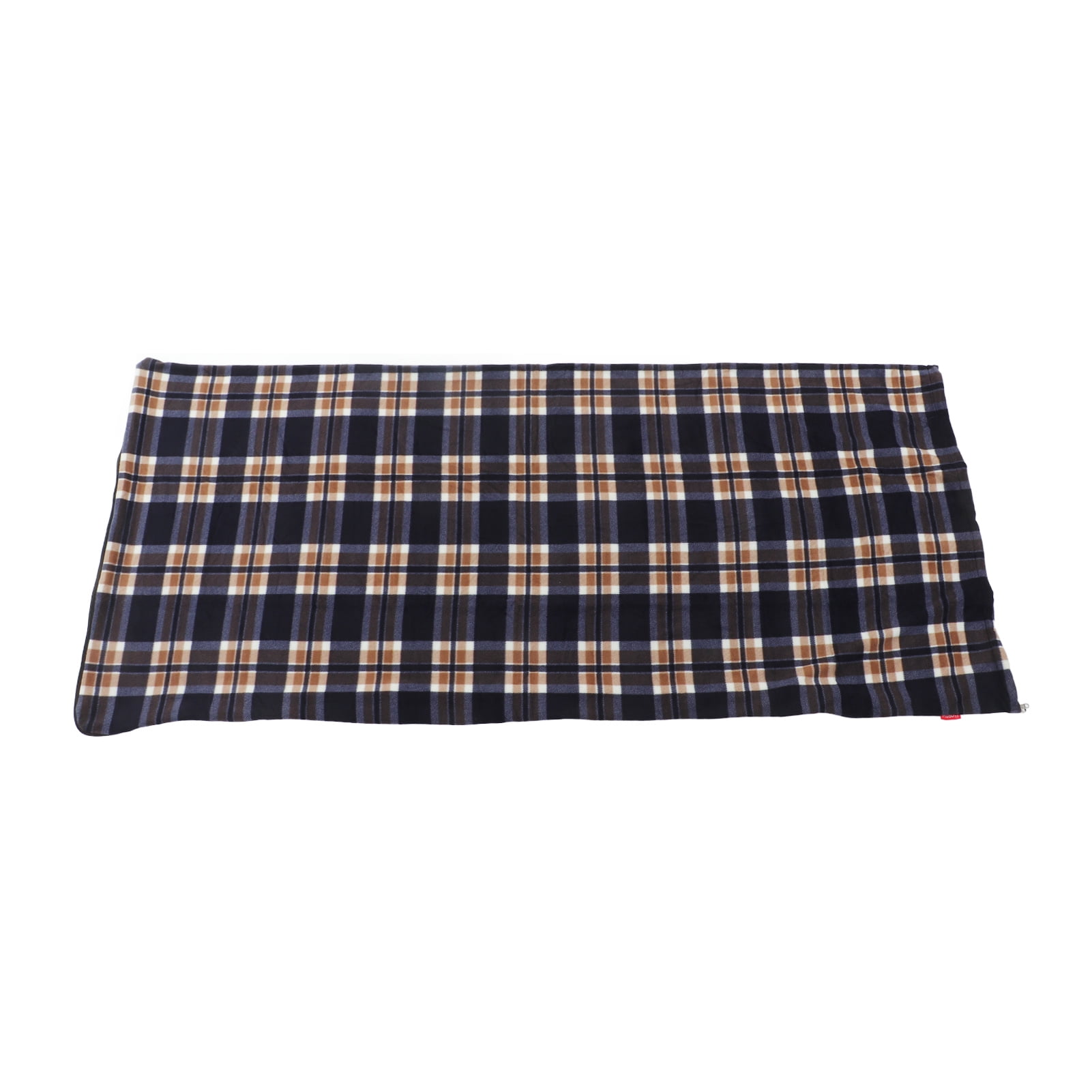 Fleece Sleeping Bag, Breathable Camping Sleeping Bag Skin Friendly Multipurpose  For Hiking Navy Blue Grid