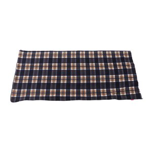 Fleece Sleeping Bag, Breathable Camping Sleeping Bag Skin Friendly Multipurpose  For Hiking Navy Blue Grid