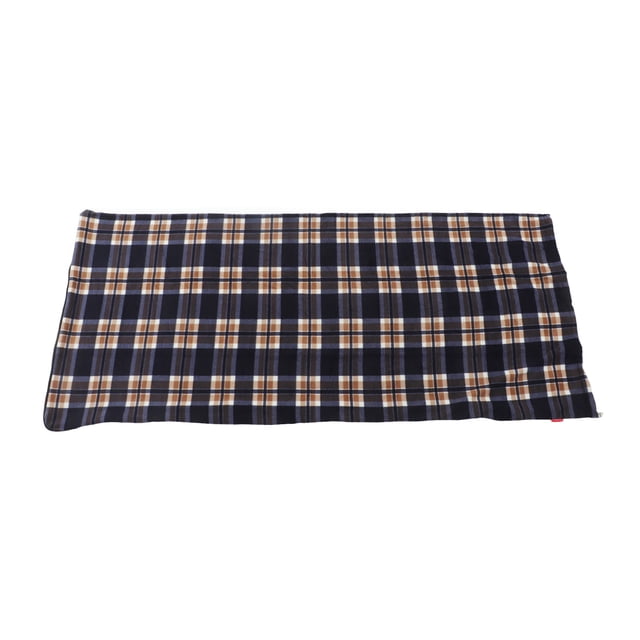 Fleece Sleeping Bag, Breathable Camping Sleeping Bag Skin Friendly Multipurpose For Hiking Navy Blue Grid