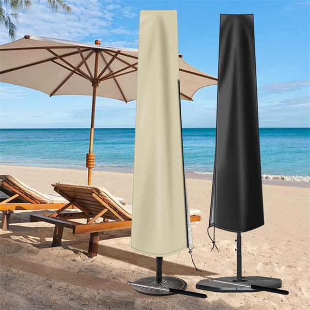 Housse de Parasol de Patio Imperméable et Robuste avec Fermeture Éclair pour Parasols de Marché Extérieurs de 9 Pi à 12 Pi