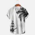 thumbnail image 2 of Weiqiqre Men's T-shirts Loose Fit, Floral Print Tropical Button Down Shirts, 2 of 3