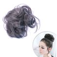thumbnail image 3 of FRCOLOR Chignon Perruque Ondulé Synthétique Extension de Chignon pour Usage Durable à Long Terme Argent Parfait pour Séances Photo de Fête et Rassemblements 1 Pce, 4.92"X4.92"X0.59 Pouces, 3 of 4