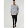 thumbnail image 3 of INSPIRE CHIC Chemise Habillée Ajustée pour Homme à Pois Imprimés à Manches Longues Boutonnée, 3 of 7