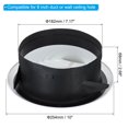 thumbnail image 2 of Unique Bargains 8 Inch Round Air Vent, Ceiling Diffuser Grill Cover ABS Louver Soffit Vent White, 2 of 5