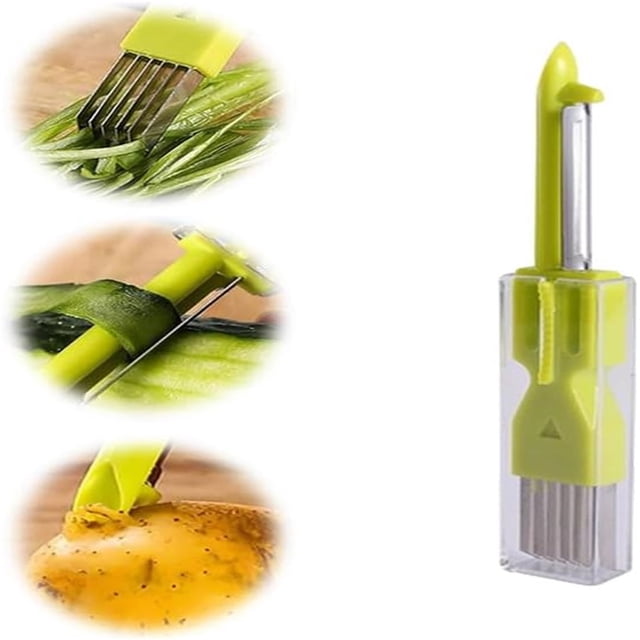 WIFKLSIIPG New Multifunctional Stainless Steel Onion Slicer Sharp Onion Slicer Portable Manual Onion Slicer for Household Use Suitable for Kitchens and Restaurants(Green)