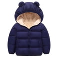 thumbnail image 1 of LSLJS Winter Children's Lamb Velvet Cotton-padded Rabbit Ears Padded Baby Cotton-padded Jacket, Baby Coat( 6-12 Months, Dark Blue ), 1 of 3